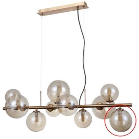 ITALUX - Náhradné sklo k lustru a nástennému svietidlu CANELLO G9 pr. 15 cm hnedá