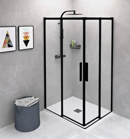 Polysan Polysan, ALTIS LINE BLACK obdĺžniková sprchová zástena 1000x900 mm, L/P varianta, rohový vstup, AL1512BAL1592B