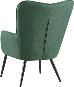 Kreslo Hannah, zelená tkanina