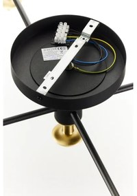 Jupiter 2035 - Prisadený luster FIGARO 5xG9/10W/230V čierna/zlatá/béžová/číra