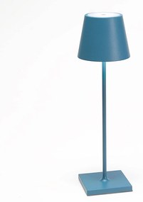 Stolná LED lampa Poldina s batériou prenosná modrá