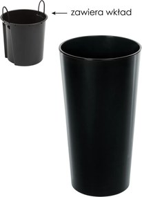 Kvetináč Lilia 250 mm s vložkou – čierny*45365