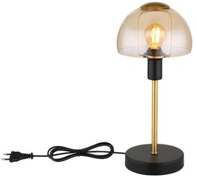 Globo 21914A - Stolná lampa KOKKINI 1xE14/25W/230V čierna/zlatá