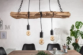 Priemyselná závesná lampa z masívu Barracuda 70cm