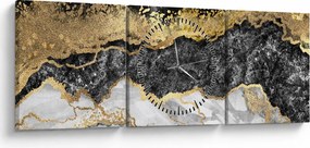 Obraz - Mramor (s hodinami) (90x30 cm)