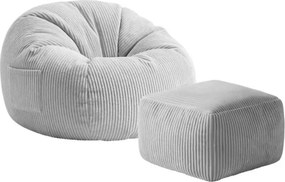 Sedací vak s podnožkou COMFY 3.0 sivý