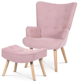 kreslo s podnožou ELDORA PINK