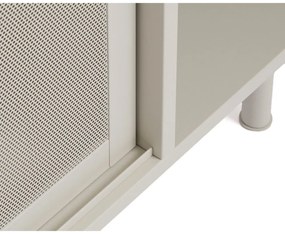 Sivá kovová komoda s posuvnými dverami 160x75x47 cm Veep – Unique Furniture