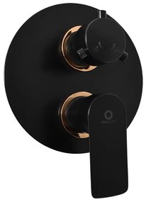 Batéria sprchová/vaňová podomietková Rav-Slezak Vltava čierne/zlato VT486KCMATZ