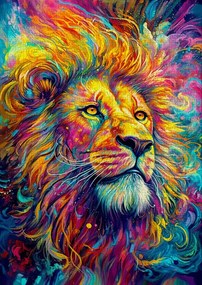 ENJOY Puzzle Žiarivý lev 1000 dielikov