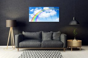 Obraz na skle Dúha nebo mraky príroda 100x50 cm