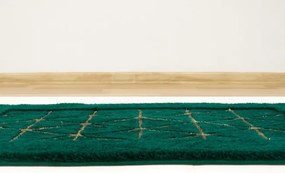 Kúpelňový koberček Jarpol Agadir Lurex 13 zelený / zlatý