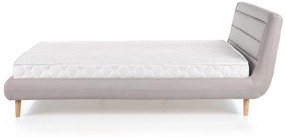 Čalúnená manželská posteľ ELANDA 160 cm - svetlosivá