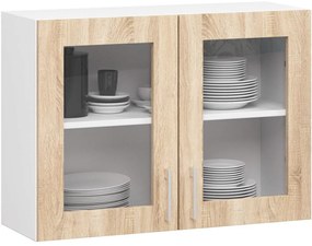 Kuchynská zostava 240 cm Lula TYP2 B (biela + dub sonoma). Akcia -20%. Vlastná spoľahlivá doprava až k Vám domov. 1128853