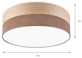 LED Stropné svietidlo SIRJA WOOD LED/36W/230V pr. 45 cm hnedá/dub