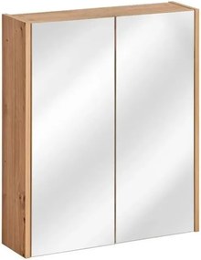 Závěsná koupelnová skříňka se zrcadlem Sintra 840 60 cm dub Artisan
