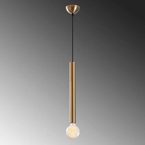 Závesné svietidlo v zlatej farbe s kovovým tienidlom ø 4 cm Tempo – Opviq lights