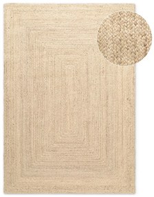Obojstranný/ručne tkaný jutový koberec v svetlo prírodnej farbe 60x90 cm Juno – Hanse Home