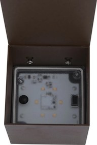 Vonkajšia lampa hrdzavo hnedá 65 cm vrátane LED IP64 so tlmeným svetlom a solárnym panelom - Charlene