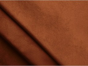 Zamatová rohová pohovka v terakotovej farbe (pravý roh/s leňoškou) Lani – Makamii