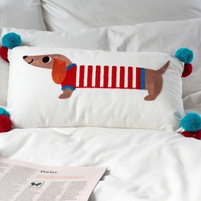 Detský vankúšik s prímesou bavlny 50x33 cm Sausage Dog – Rex London