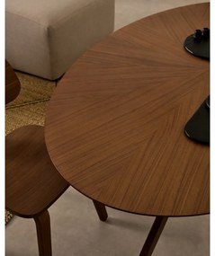 Jedálenský stôl s doskou v dekore orechového dreva 110x180 cm Naanim – Kave Home