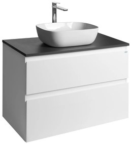 Aqualine Aqualine, ALTAIR skrinka s doskou 87,5 cm, biela/antracit bridlica, AI290-03