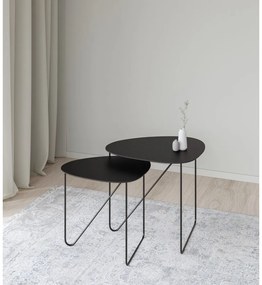 Čierny kovový konferenčný stolík 44x50 cm Curve L Bull – LIND DNA