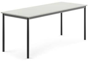 Stôl SONITUS, 1800x700x720 mm, HPL - šedá, antracit