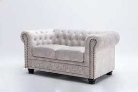 Chesterfield 2-miestna Sofa zamat champagne