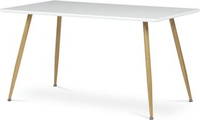 Jedálenský stôl HT-W1214 biely / naturálny