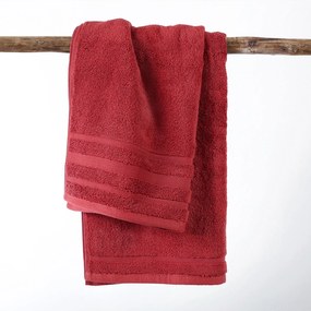 Goldea hebký uterák z organickej bavlny - červený 70 x 140 cm