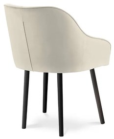 Béžová Zamatová stolička Luisa dĺžka 54 × šírka 50 × výška 80 cm MILO CASA