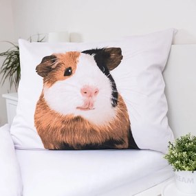 Biele bavlnené detské obliečky na jednolôžko 140x200 cm Guinea Pig – Jerry Fabrics