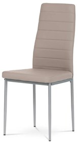 Stolička jedálenská DCL-377 LAN lanýžová koženka, šedý kov