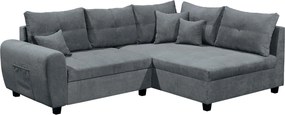 XXXLutz ROHOVÁ SEDAČKA, textil, kompozitné drevo, antracitová MID.YOU - Sedačky - 002220035601