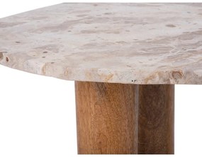 Odkladací stolík s doskou v dekore mramoru 50x75 cm Organic – Leitmotiv