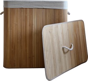 TRENDIE Bambusový kôš na prádlo 150l svetlohnedý + DARČEK