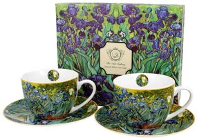 Duo Porcelánová šálka s podšálkou Van Gogh Irises 250 ml sada 2ks