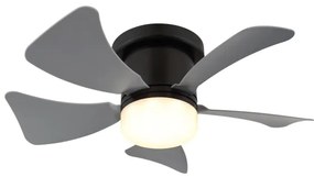 Globo 03609A - LED Stmievateľný stropný ventilátor HINES LED/10W/230V + DO šedá