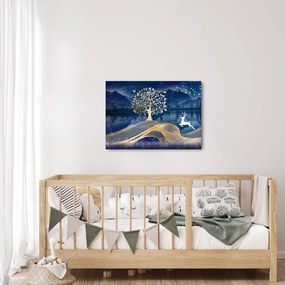 Obraz jeleňov pri splne (70x50 cm)