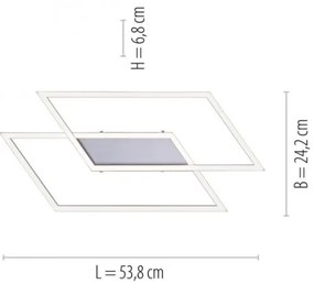 Paul Neuhaus 8192-55 - LED Stmievateľný prisadený luster INIGO 2xLED/12W/230V