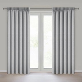 ZATEMŇOVACÍ ZÁVES (100%) NA PÁSKE ZOEY 140X270 CM STRIEBORNÁ