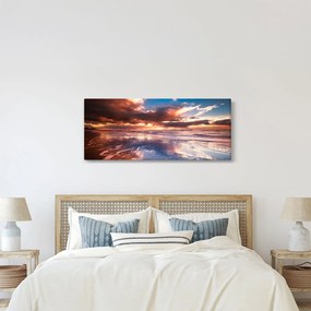 Obraz - Večerná pláž (120x50 cm)