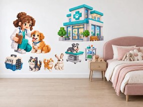 Minecraft Veterinářka a zvířátka na klinice arch 46 x 34 cm