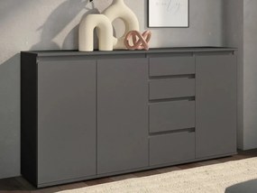 Široká komoda so šuplíkmi Brest, 160 cm, antracitová