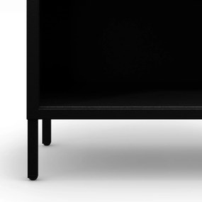 Čierny kovový regál s policami LUCA Modern 1000 x 900 x 350 mm