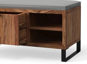 furniture-nabytek.cz - Masívna lavička Sydney z akáciového dreva, lakovaná, hnedá – 90×41×44 cm
