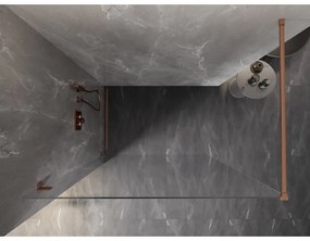 Mexen Lunar sprchová stena ľavá 60 x 200 cm, 8mm číre sklo, medená matná, 830-060-000-65-00-L