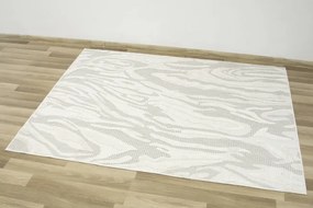 Šnúrkový koberec Stella D414A sivý / strieborný / krémový
